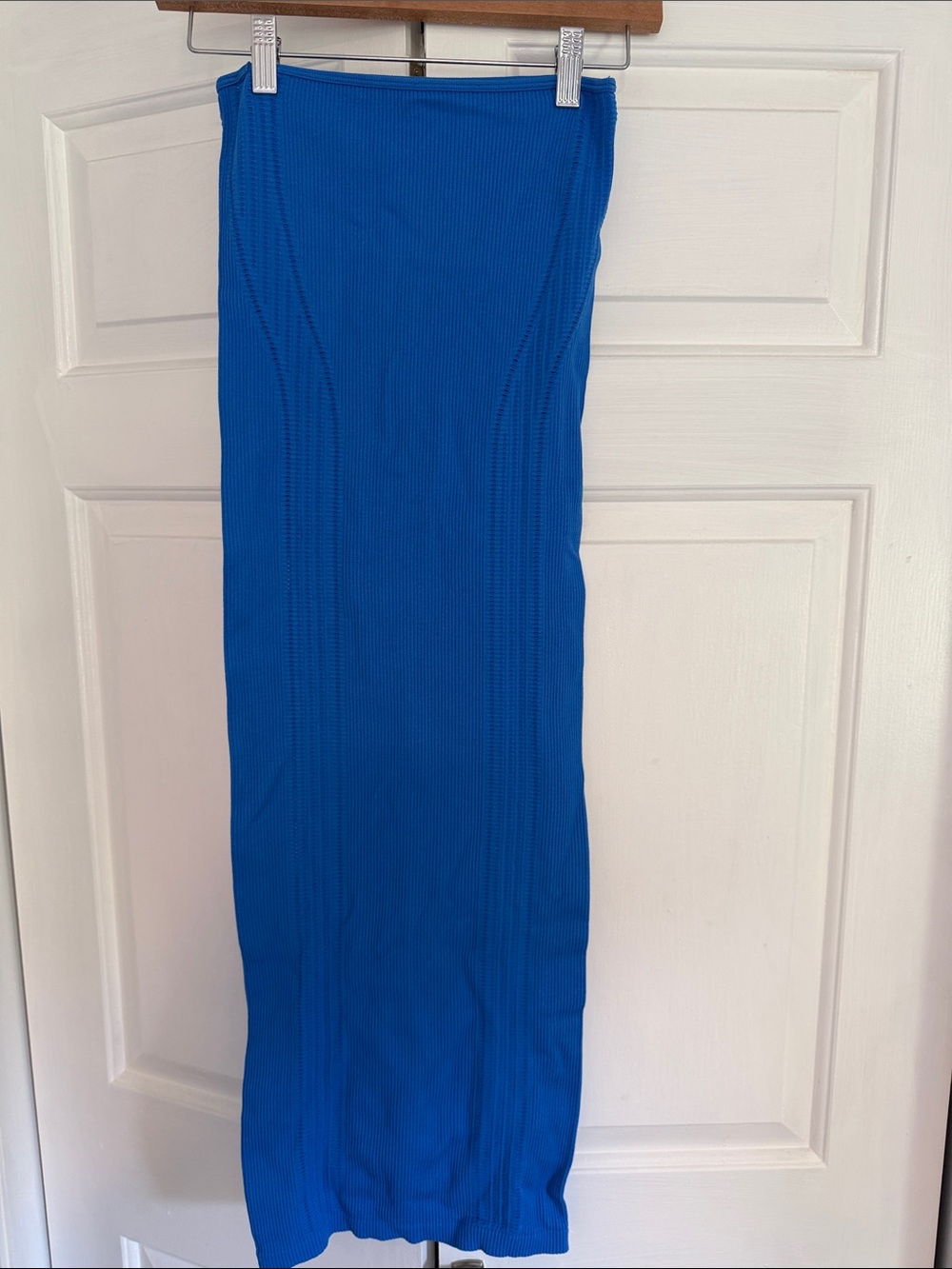 Strapless Tube Dress in Bright Blue - Picture 3 of 3